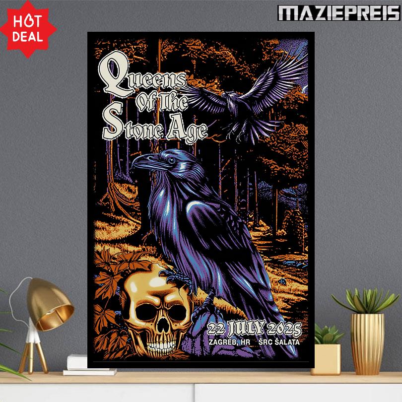Queens Of The Stone Age Live Tour SRC Salata Zagreb Croatia July 22 2025 Poster