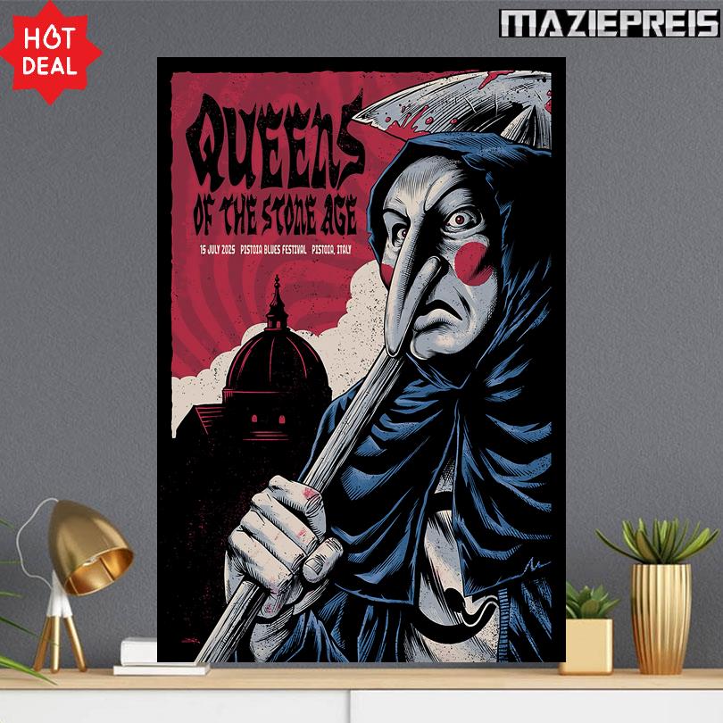 Queens of the Stone Age Poster – Live in Pistoia Italy July 15 2025