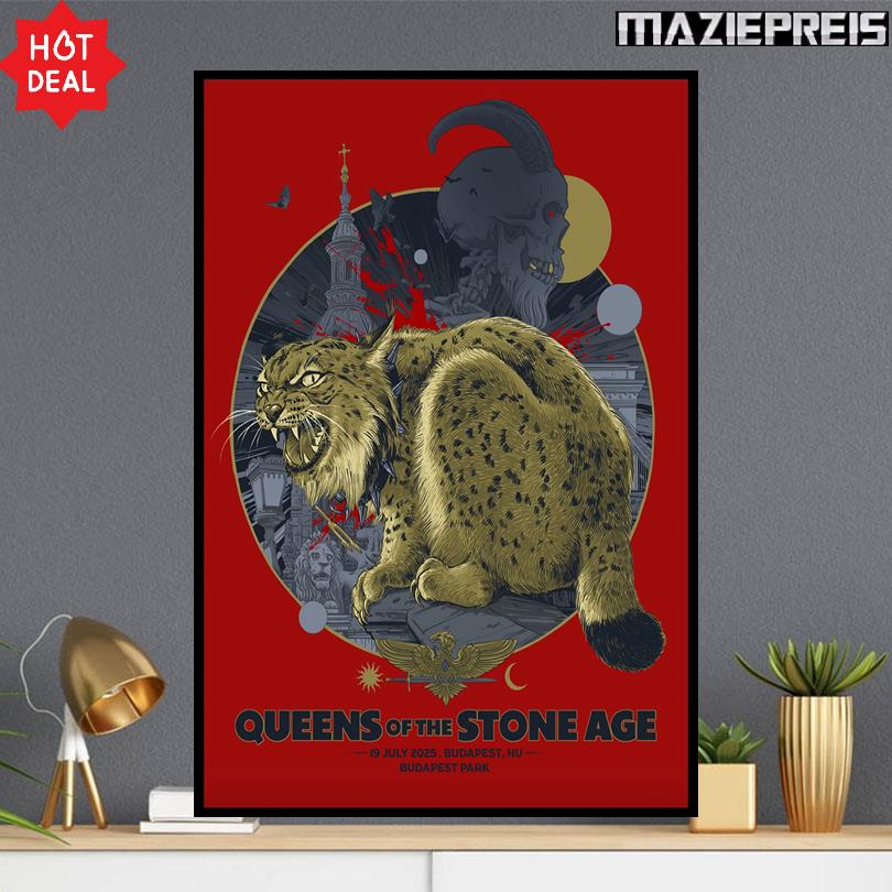 Queens Of The Stone Age Show Budapest July 19 2025 Poster