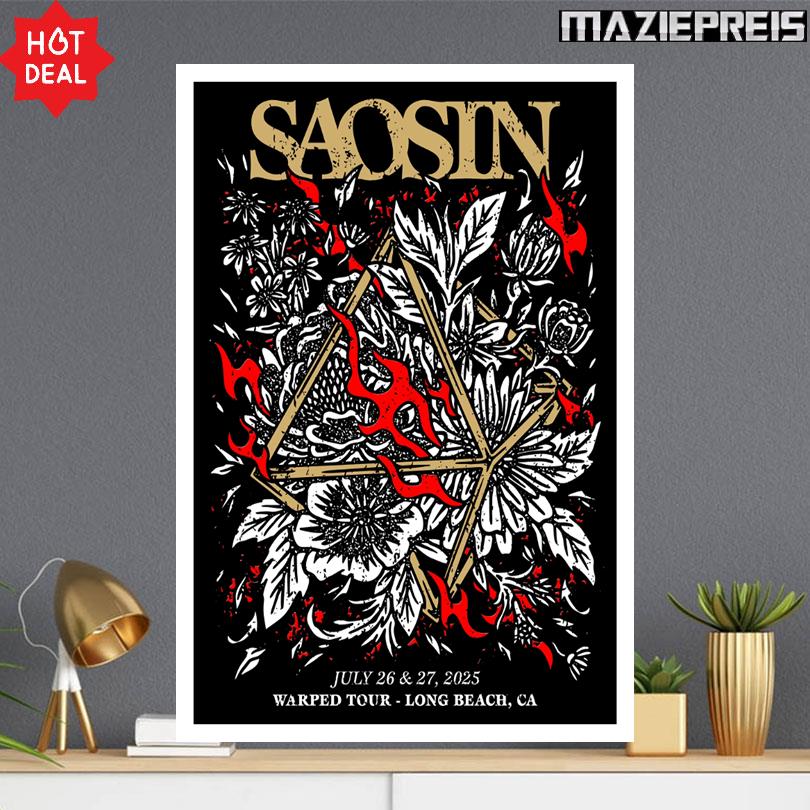 Saosin Live Show Long Beach CA July 26 27 2025 Poster