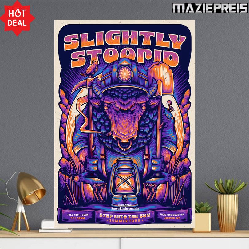 Slightly Stoopid Live Tour July 18 2025 Snow King Resort Jackson WY Poster