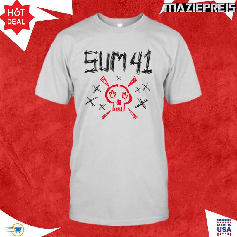 SUM 41 Sketch Logo Skull T Shirt