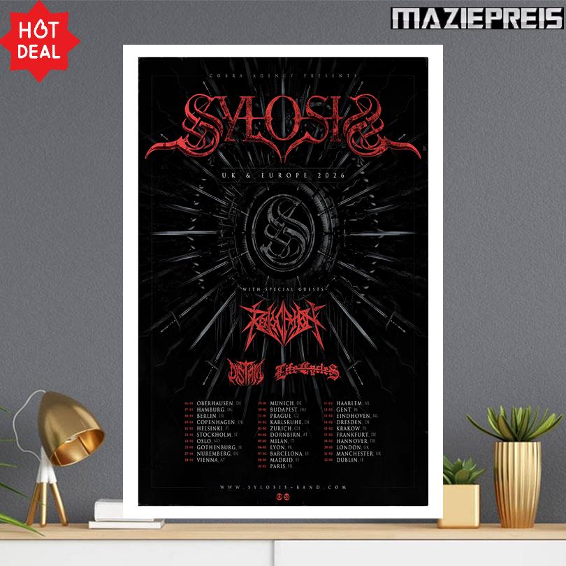 Sylosis Poster – Official 2026 EU UK Tour Merch