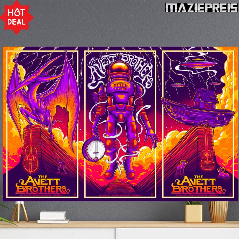 The Avett Brothers Tour Poster – July 11 to 13 2025 Morrison Colorado