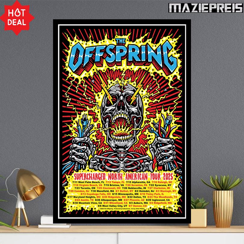The Offspring Tour Poster – Supercharged North America 2025