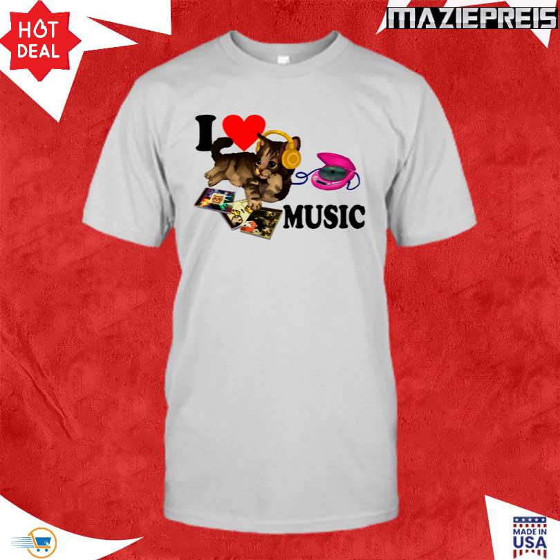 Uma Penca Camiseta I Love Music Cat 2 Shirt