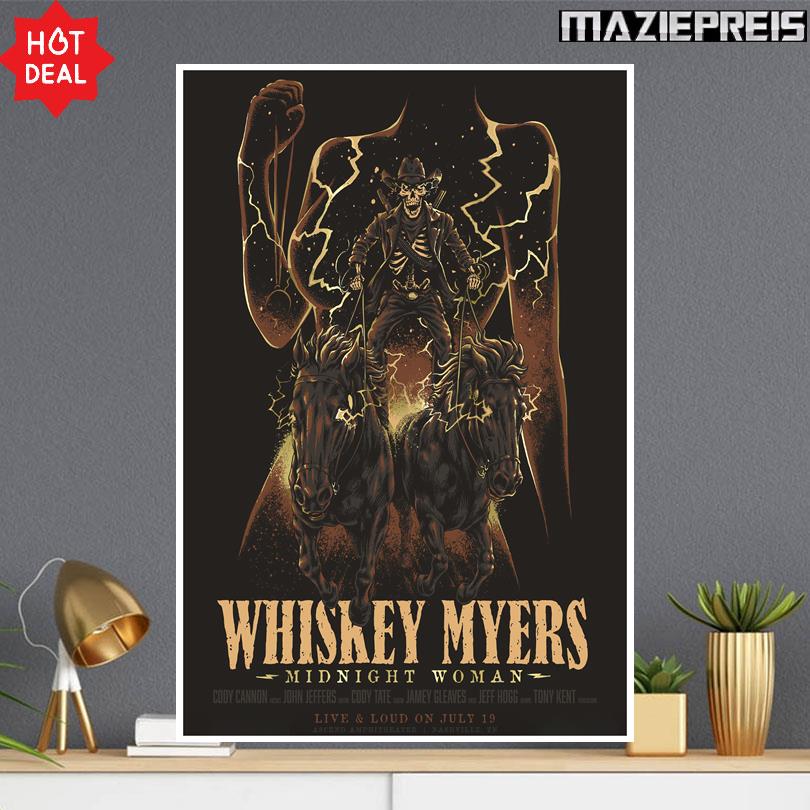 Whiskey Myers Poster Ascend Amphitheater Nashville July 2025 Event