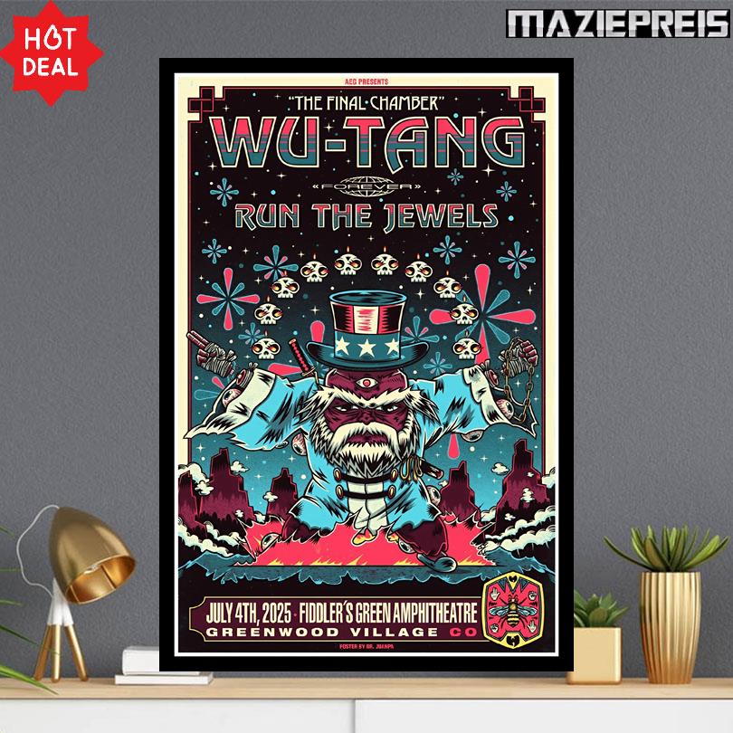 Wu Tang Clan Tour Poster – July 4 2025 Greenwood Village CO Event