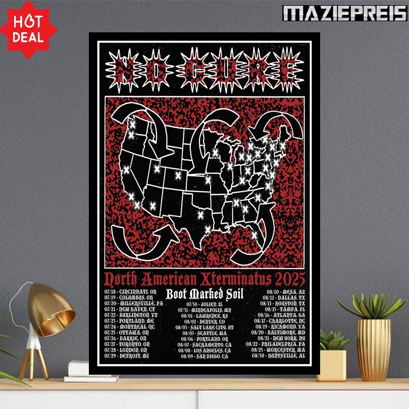 XXX Xtermina Tour Poster – NO CURE 2025 Merch Print